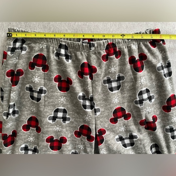 Disney Mickey Mouse Size XL Women’s Gray & Red Fleece Pajama Pants Sleepwear - Picture 5 of 8